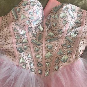 xs pink gemstone prom dress See pics